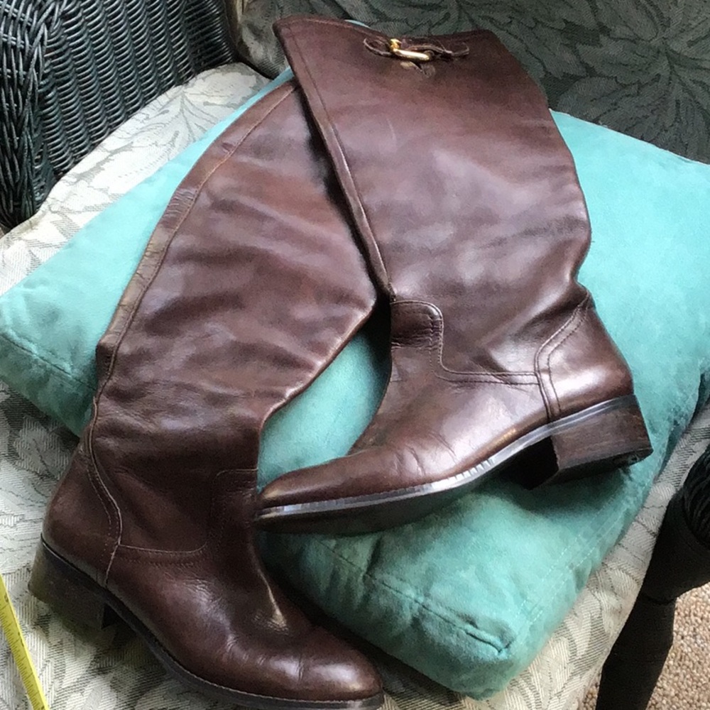 Ralph Lauren brown leather boots